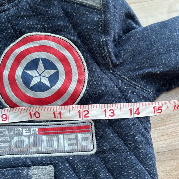 Marvel Boys 3T Winter Jacket. Captain America. Super Soldier. Quilted. Great - Picture 8 of 9
